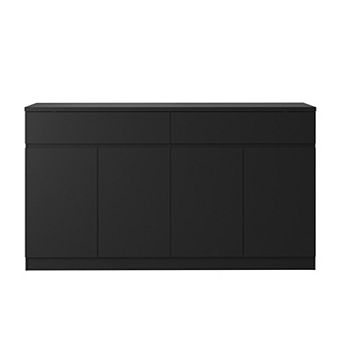 Trikiousd Sideboard Buffet Cabinet with Storage, 4 Door Kitchen Cabinet with Drawers