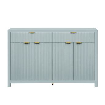 Trikiousd 55.1" Modern Sideboard Buffet Cabinet with 2 Drawers, 4 Doors & Adjustable Shelves