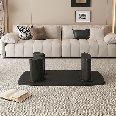 Trikiousd 51.2" Coffee Table with Ash Veneer Top