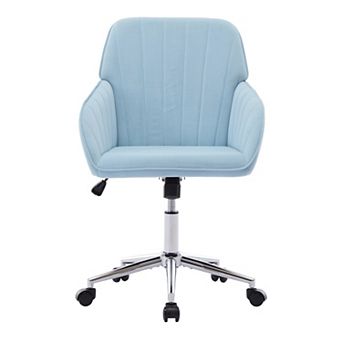 Pnronnc 360 Swivel Office Chair Adjustable Ergonomic Accent Chair Velvet Read Armchair Vanity Stool