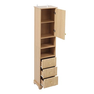 Trikiousd Freestanding Bathroom Storage Cabinet Tall Cabinet