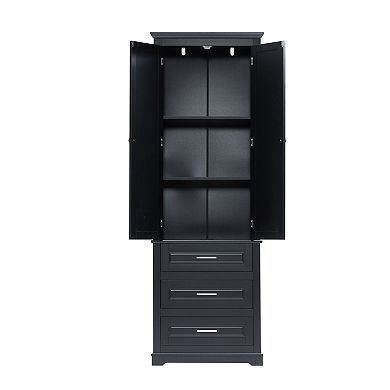 Trikiousd Tall Bathroom Cabinet Freestanding Storage Organizer Cabinet