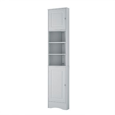 Trikiousd Bathroom Corner Storage Cabinet with Open Shelf