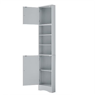 Trikiousd Bathroom Corner Storage Cabinet with Open Shelf