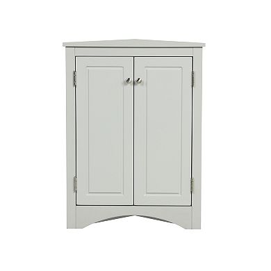 Trikiousd Triangle Storage Cabinet Corner Floor Cabinet for Bathroom Laundry Kitchen