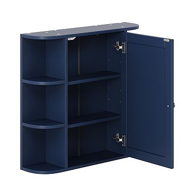 Trikiousd Floating Mirror Cabinet Wall-Mounted Bathroom Storage Cabinet Medicine Cabinet