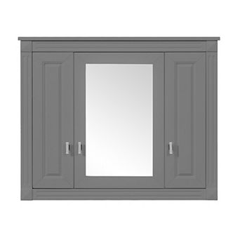 Trikiousd Floating Bathroom Storage Cabinet Wall Cabinet with Mirror