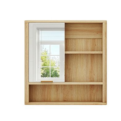 Trikiousd Bathroom Mirror Cabinet Wall Mounted Medicine Cabinet Vanity Storage Organizer