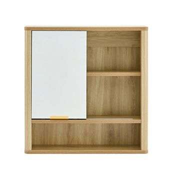 Trikiousd Bathroom Mirror Cabinet Wall Mounted Medicine Cabinet Vanity Storage Organizer