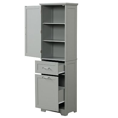 Trikiousd Freestanding Storage Cabinet Tall Cabinet for Bathroom Laundry Room