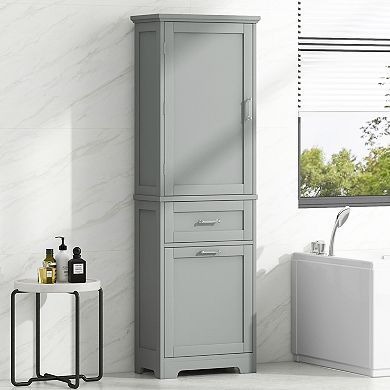 Trikiousd Freestanding Storage Cabinet Tall Cabinet for Bathroom Laundry Room
