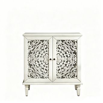 Trikiousd Hollow-Carved Accent Cabinet Storage Sideboard