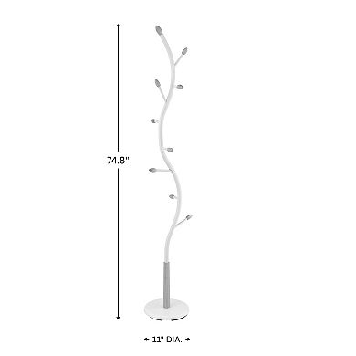 Trikiousd Standing Coat Rack 9-Hooks Hall Tree