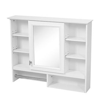 Trikiousd Wall Mounted Bathroom Storage Cabinet with Mirror, 2-in-1 Mirror Cabinet