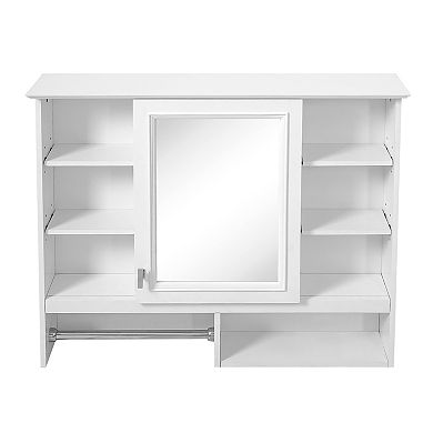 Trikiousd Wall Mounted Bathroom Storage Cabinet with Mirror, 2-in-1 Mirror Cabinet