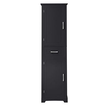 Trikiousd Freestanding Storage Cabinet Tall Bathroom Organizer Cabinet with Door Shelves