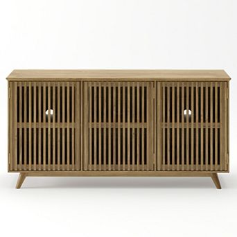 Trikiousd 4-Door Sideboard Storage Cabinet TV Console Table for Living Room Dining Room