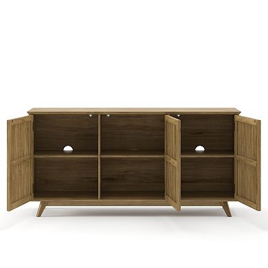 Trikiousd 4-Door Sideboard Storage Cabinet TV Console Table for Living Room Dining Room