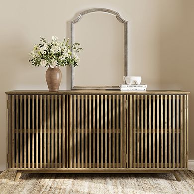 Trikiousd 4-Door Sideboard Storage Cabinet TV Console Table for Living Room Dining Room