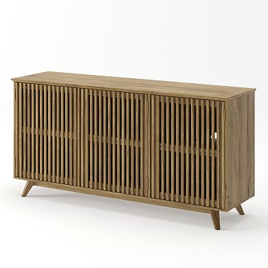 Trikiousd 4-Door Sideboard Storage Cabinet TV Console Table for Living Room Dining Room