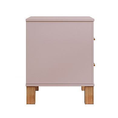 Trikiousd 2 Drawer Nightstand Bedroom Small Bedside Table