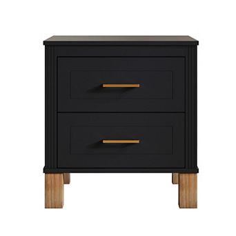 Trikiousd 2 Drawer Nightstand Bedroom Small Bedside Table