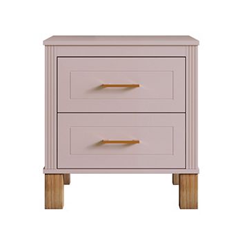 Trikiousd 2 Drawer Nightstand Bedroom Small Bedside Table