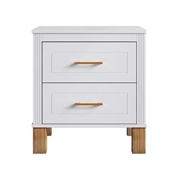 Trikiousd 2 Drawer Nightstand Bedroom Small Bedside Table