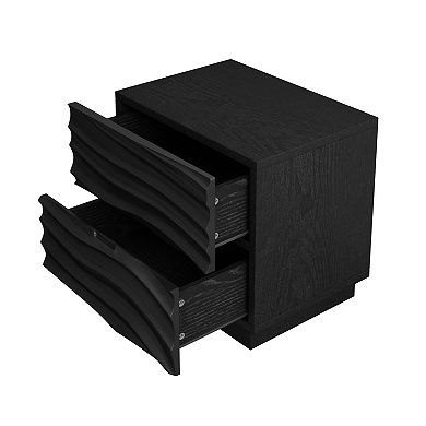 Trikiousd 2 Drawers Nightstand