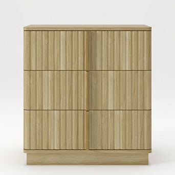 Trikiousd Retro Storage Nightstand 3 Drawer Cabinet Accent Side Table for Bedroom Living Room