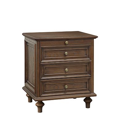 Trikiousd Bedroom Nightstand 4 Drawer End Table Storage Bedside Table