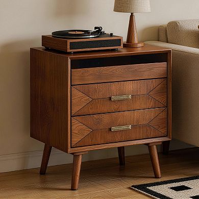 Trikiousd Mid Century Nightstand Bedside Table