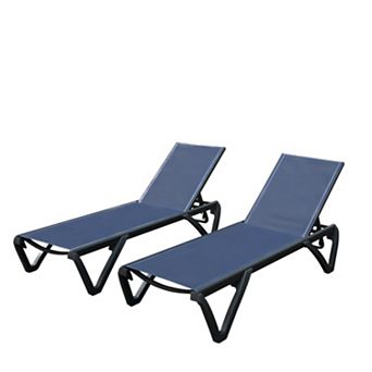 Trikiousd Outdoor Chaise Pool Lounge Chairs Set of 2