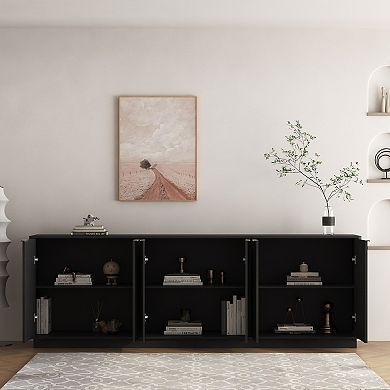 Trikiousd Large Storage Cabinet Sideboard Buffet Cabinet TV Console Cabinet