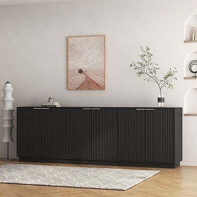 Trikiousd Large Storage Cabinet Sideboard Buffet Cabinet TV Console Cabinet