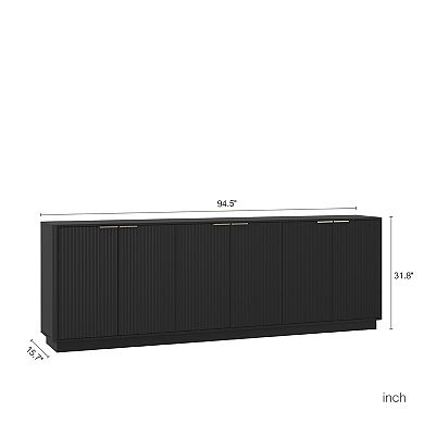 Trikiousd Large Storage Cabinet Sideboard Buffet Cabinet TV Console Cabinet