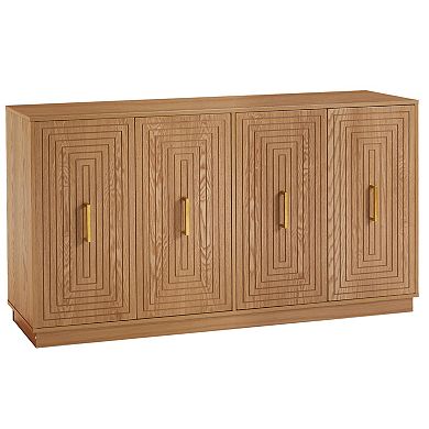 Trikiousd Large Storage Cabinet Sideboard Entryway Floor Cabinet