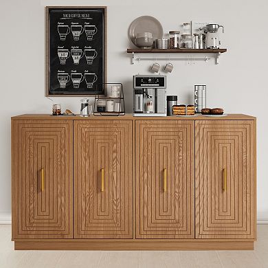 Trikiousd Large Storage Cabinet Sideboard Entryway Floor Cabinet