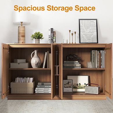 Trikiousd Large Storage Cabinet Sideboard Entryway Floor Cabinet