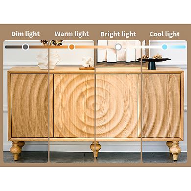 Trikiousd 3D Carved Sideboard Cabinet