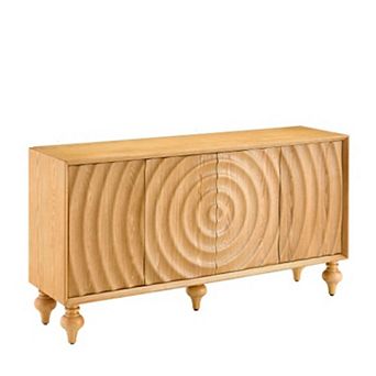 Trikiousd 3D Carved Sideboard Cabinet
