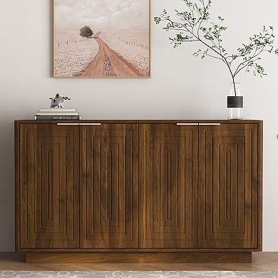 Trikiousd 4-Doors Sideboard Accent Cabinet Entryway Floor Cabinet TV Console