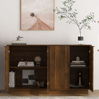 Trikiousd 4-Doors Sideboard Accent Cabinet Entryway Floor Cabinet TV Console