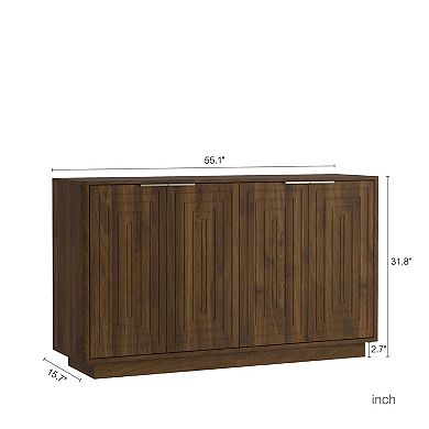 Trikiousd 4-Doors Sideboard Accent Cabinet Entryway Floor Cabinet TV Console