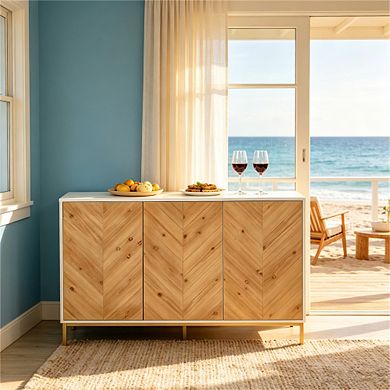 Trikiousd Sideboard Accent Cabinet Side Cabinet for Dining Room Living Room
