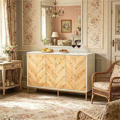 Trikiousd Sideboard Accent Cabinet Side Cabinet for Dining Room Living Room