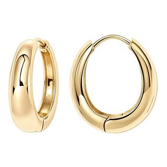 14K Gold Plated Hypoallergenic Chunky Hoop Earrings Gift for Her