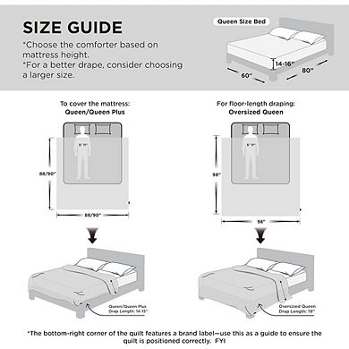 Prewashed Down Alternative Comforter, Ultra-Soft All-Season Duvet Insert with Tabs