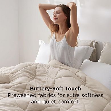 Prewashed Down Alternative Comforter, Ultra-Soft All-Season Duvet Insert with Tabs