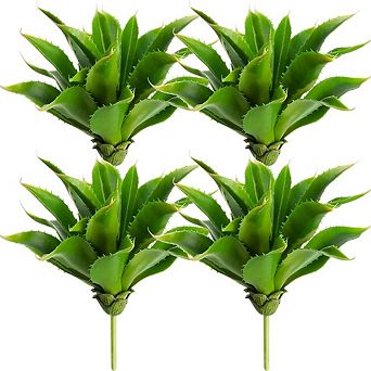 Artificial Succulent Plants Large, Faux Aloe Leaves for DIY Home & Event Decor